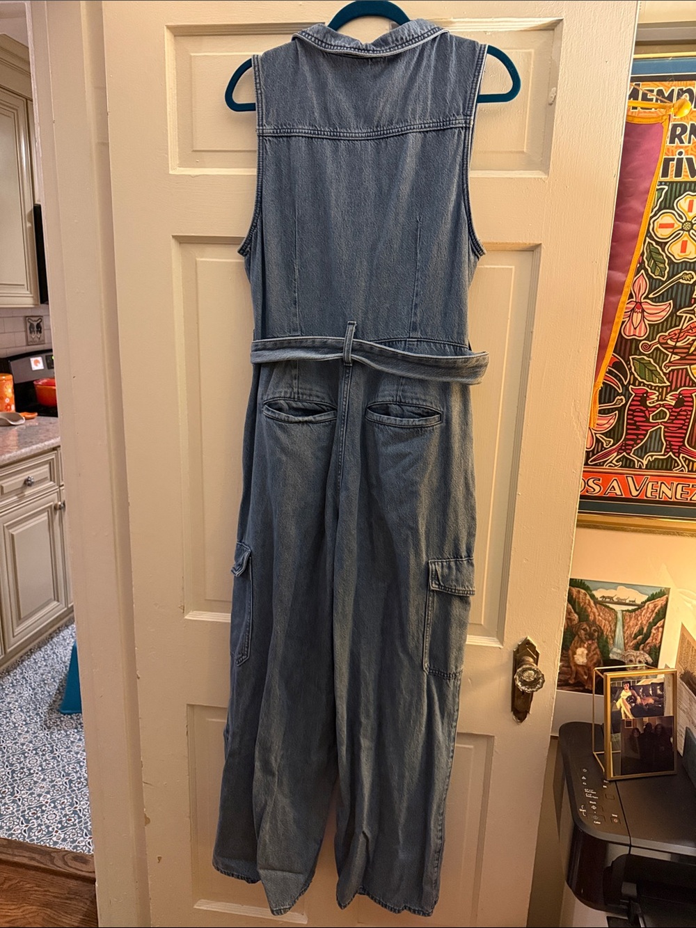 Universal Thread denim sleeveless jumpsuit in medium blue - Picture 4 of 4